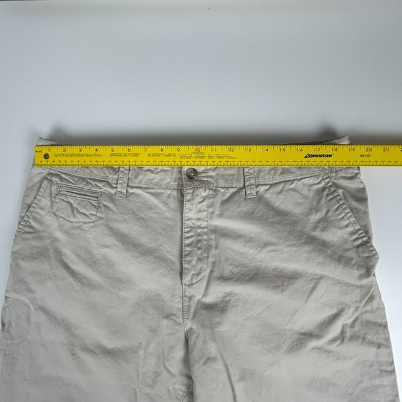 Old Navy Pants Mens 38x31* Khakis Beige Flat Front Baggy Cotton Casual Trousers - Picture 8 of 14